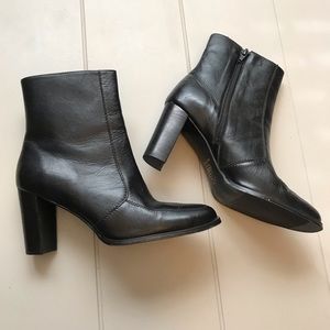 Vintage Black Leather Boots